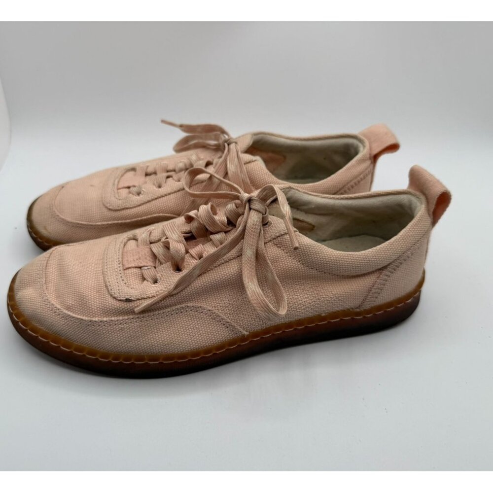 Everlane The Tread Bare Sneakers Women's Size 8M Pale Pink Canvas Lace-up Shoes